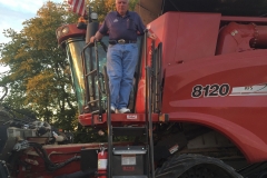 Dad loves to combine.  He has seen some pretty amazing changes in the machines!
